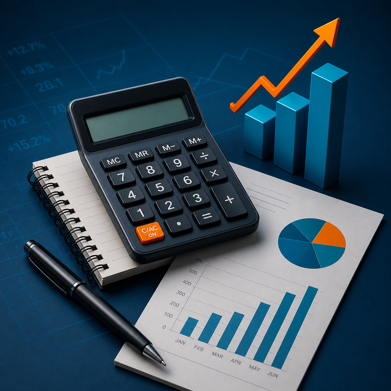 Consultoria empresarial com planejamento financeiro baseado em análise de dados, indicadores de crescimento e gestão de resultados
